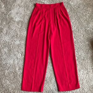 Flowy Red Wide Leg Pants